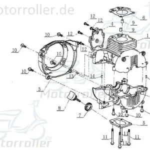 Kasea Kinderbuggy Kupplungsgehäuse Kasea Kinderbuggy 39-13897 40ccm-4Takt Ersatzteil Service Inpektion Direktimport Neu Im Sortiment