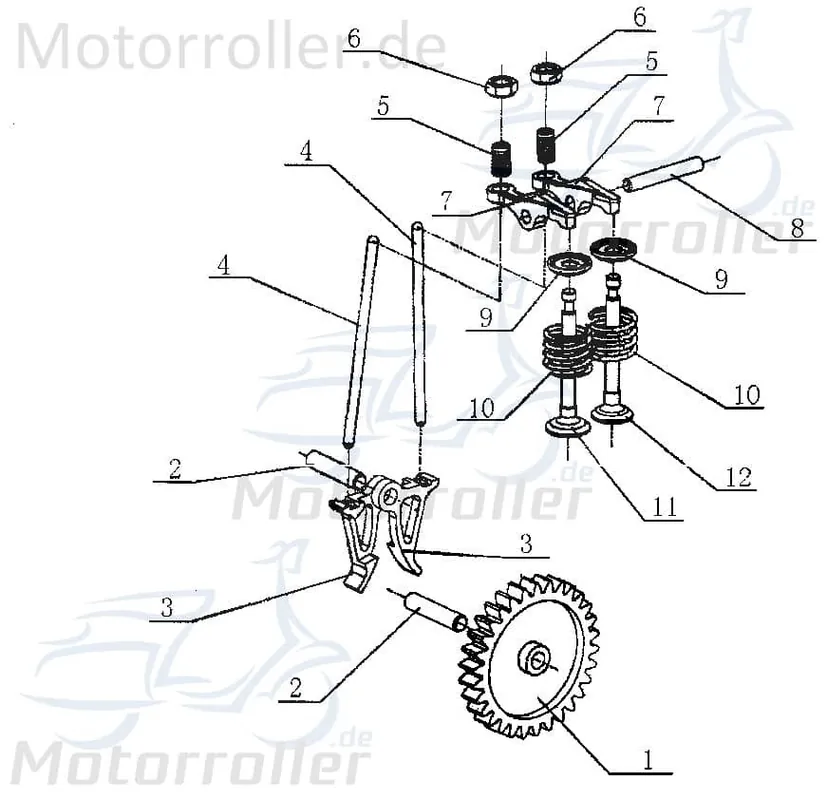 Kasea Kinderbuggy Nockenwelle 40ccm 4Takt 39-13926 Kipphebelwelle Nocken-Welle Steuerwelle Qualitäts-Nockenwelle Standard-Nockenwelle Mega-Angebot