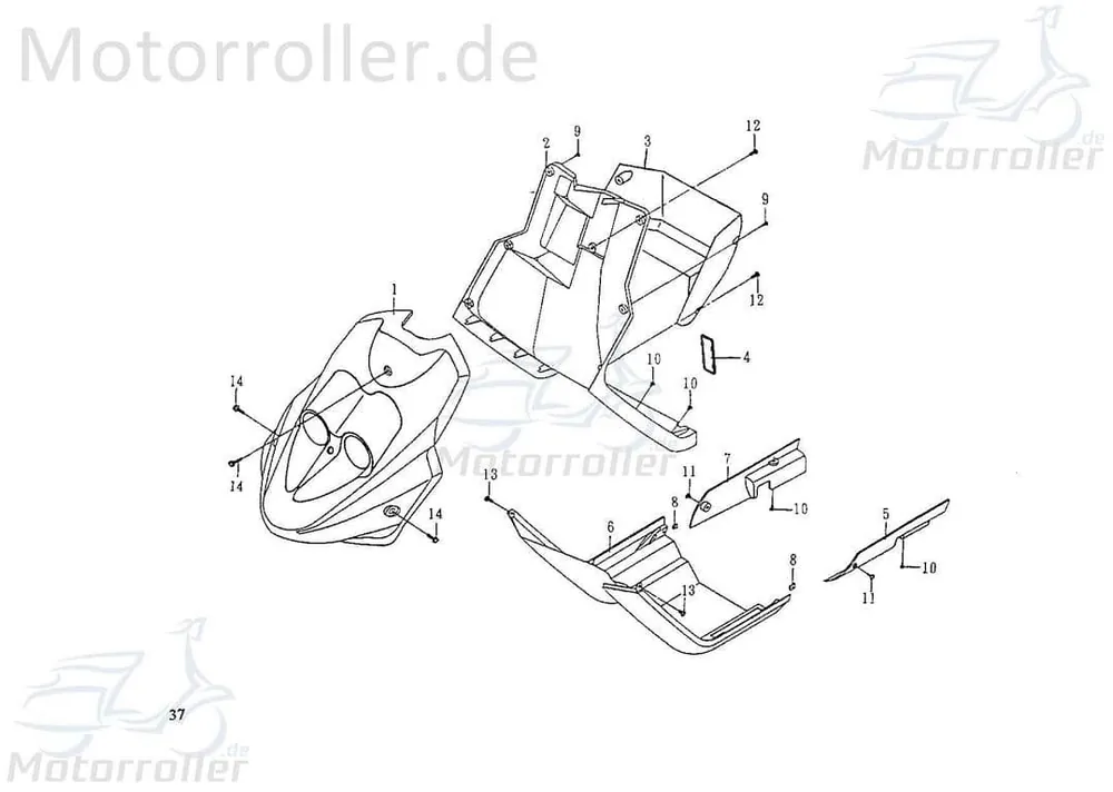 Beliebt Schraube SMC Extra 50 Off Road 50kmh Buggy 50ccm F100-79405 Bundschraube Maschinenschraube Flanschschraube Flansch-Schraube Moped