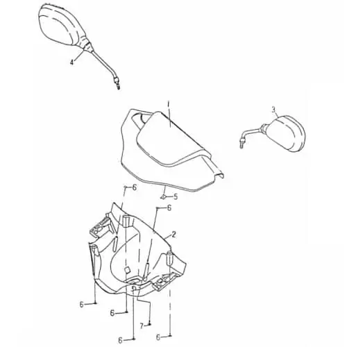 SMC Flash SPEEDY Lenkerverkleidung 50ccm 2Takt 55213-PAF-00 16 Frontverkleidung Frontschürze Frontmaske Lenkerabdeckung Front-Cover Rex Billig