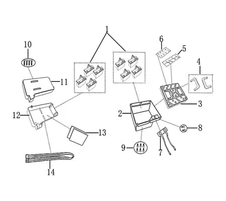 Akkugehäuse hinten rechts Jonway E-Rex Akkubehälter 1010261-2 Batteriebehälter ElektroMokick ElektroMoped RMC-E HIKER 50 Electro Mega-Angebot
