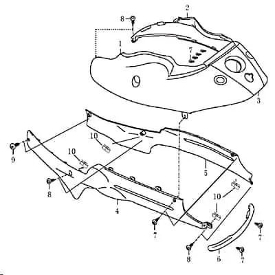 Mega-Angebot Heckverkleidung links weiss Monza Race AGM-MOTORS (182)