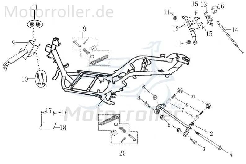 Rahmen neu ab 2.0 Gestell AGM-MOTORS 1030801-4 Neue Ware