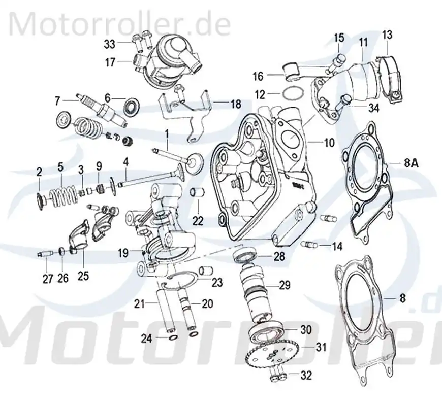 Super-Preis Kreidler Insignio 125 2.0 Federteller 125ccm 4Takt 100133000000 unten Federauflage Federunterlage Scooter Qingqi Ersatzteil Service
