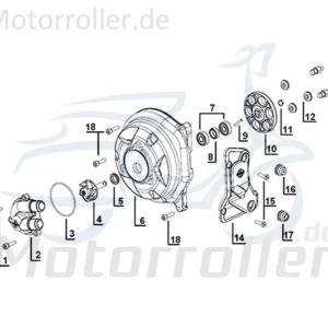Geprüft Kreidler Galactica 3.0 LC 50 DD Gummitülle 50ccm 2Takt 14152-ES5B-9000 Gummiaufnahmestutzen Minarelli liegend Scooter Ersatzteil