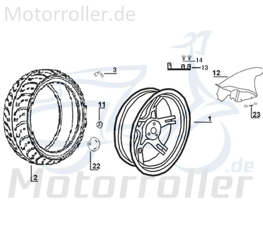 Neue Ware Kreidler Galactica 3.0 LC 50 DD Hinterradschwinge 50ccm 2Takt 44710-ABA9-9100-A Hinterradaufhängung Hinterradträger Hinterradhalterung
