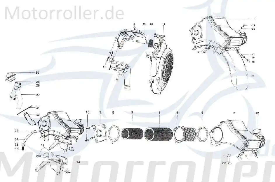 Kreidler STAR Deluxe 4S 200 Gebläsegehäuse 200ccm 4Takt SF212-0113 200ccm-4Takt Scooter LML Ersatzteil Service Inpektion Direktimport Direkt Vom Hersteller