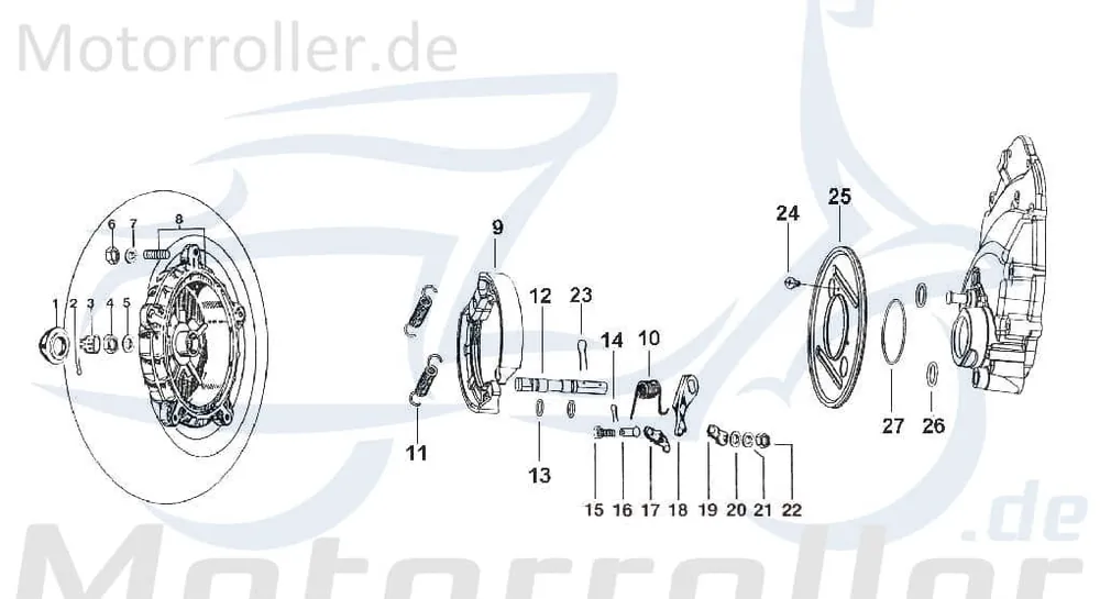 Kracherpreis Kreidler STAR Deluxe 4S 200 Bremsnockenwelle 200ccm 4Takt SF213-0103 Bremse Bolzen 200ccm-4Takt Scooter LML Ersatzteil Service