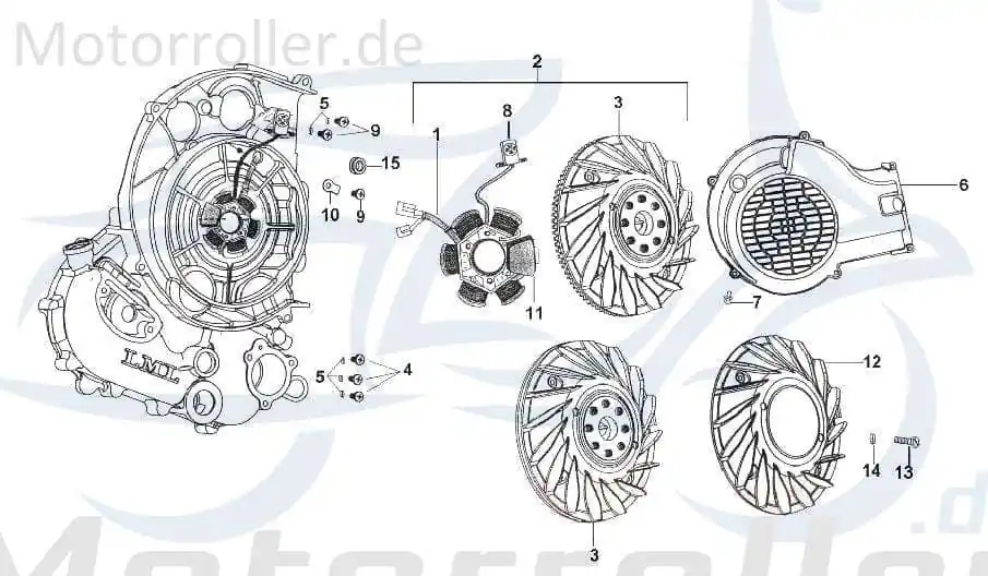 Expressversand Kreidler STAR Deluxe 4S 200 Rotor 200ccm 4Takt SF212-0201 Magnetscheibe Lichtmaschine Standard 200ccm-4Takt Scooter LML Ersatzteil