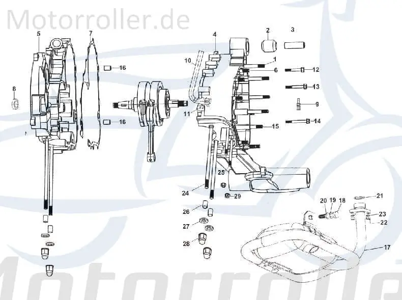 Kreidler STAR Deluxe 4S 200 Stehbolzen 200ccm 4Takt SF214-0099 M8x67mm Gewindestange Gewinde-Stange Gewindebolzen Stiftschraube Scooter Wochenendangebot