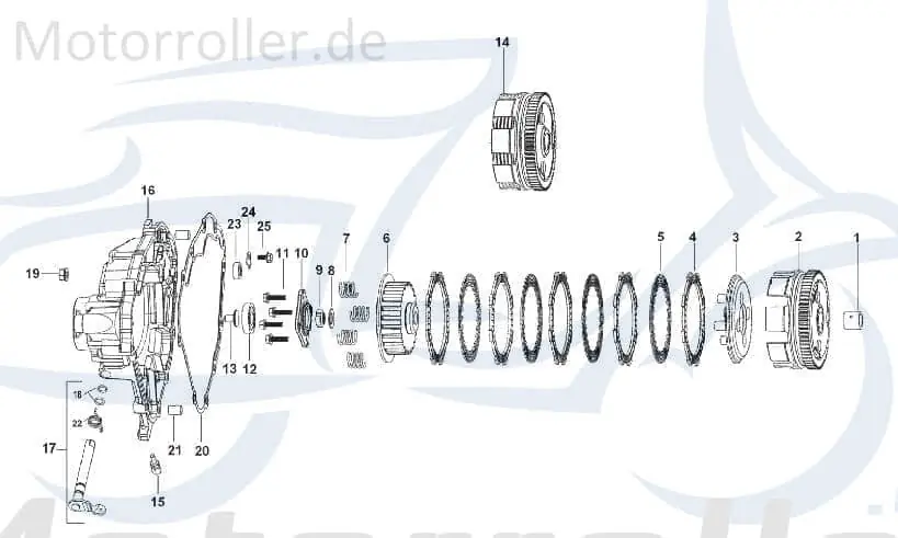 Saisonangebot Reibscheibe 200ccm 4Takt Kreidler Scooter Roller 721117 200ccm-4Takt LML Star 4 200 Schaltung STAR Deluxe 4S 200 Moped Ersatzteil