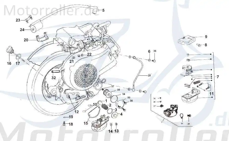 Saisonangebot Kreidler STAR Deluxe 4S 200 Buchse 200ccm 4Takt SF514-1653 Hülse Distanzhülse Lagerbuchse Distanz-Hülse Distanzbuchse Passhülse Scooter