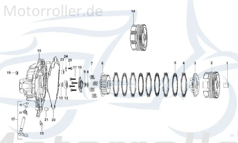 Sonderaktion Kreidler STAR Deluxe 4S 200 Spezialflanschschraube 200ccm 4Takt SF504-1239 M6x22mm 200ccm-4Takt Scooter LML Ersatzteil Service