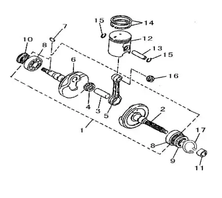 Jetzt Bestellen Kurbelwelle Eppella GK 125 Kolbenantriebswelle 756.89.59 Motorwelle Crankshaft Kurbel-Welle Motor-Welle 50ccm-2Takt Buggy Service