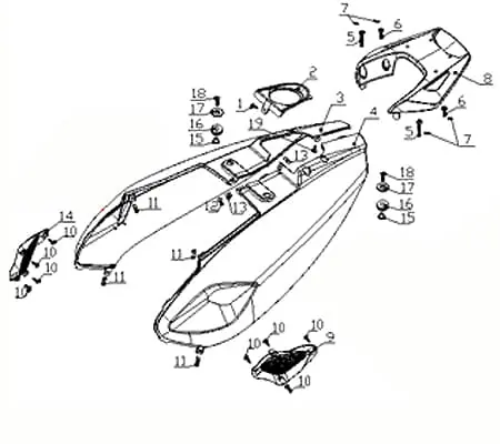 CPI Aragon 50 Club Unterlegscheibe 50ccm 2Takt Q0H-67512-00-00 Distanzhalter U-Scheibe Washer Beilagscheibe Ausgleichsscheibe Scooter Top-Seller