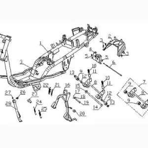 Nur Heute CPI Oliver 50 City Rahmen Roller 50ccm 2Takt Q0F-41110-00-00 Gestell Metallrahmen Fahrgestell Rahmenteil Grundgerüst Fahrzeugrahmen