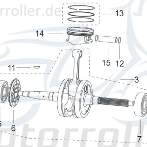 Kolbenring 250ccm 4Takt 170035000000 Kompressionsring Kolben-Ring Verdichtungsring Kompressions-Ring Scooter Zertifiziert
