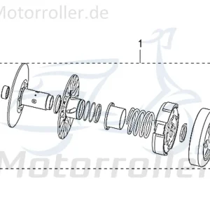 Nur Heute Jonway Insignio 250 DD Kupplung Wandler 250ccm 4Takt 750589 Fliehkraftkupplung Fliehkraft-Kupplung Variomatik-Kupplung Nockenscheibe