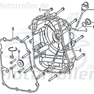 Neu Jonway Insignio 250 DD Kurbelgehäusedeckel 250ccm 4Takt 750578 rechts Motordeckel Motorgehäusedeckel 250ccm-4Takt Scooter Ersatzteil