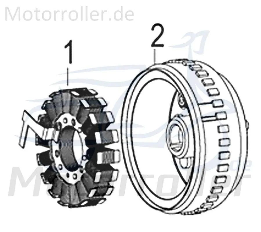 Saisonangebot Jonway Insignio 250 DD Lichtmaschine 250ccm 4Takt 750621 Stator Ankerplatte Anker-Platte Stromerzeuger Strom-Generator Licht-Maschine