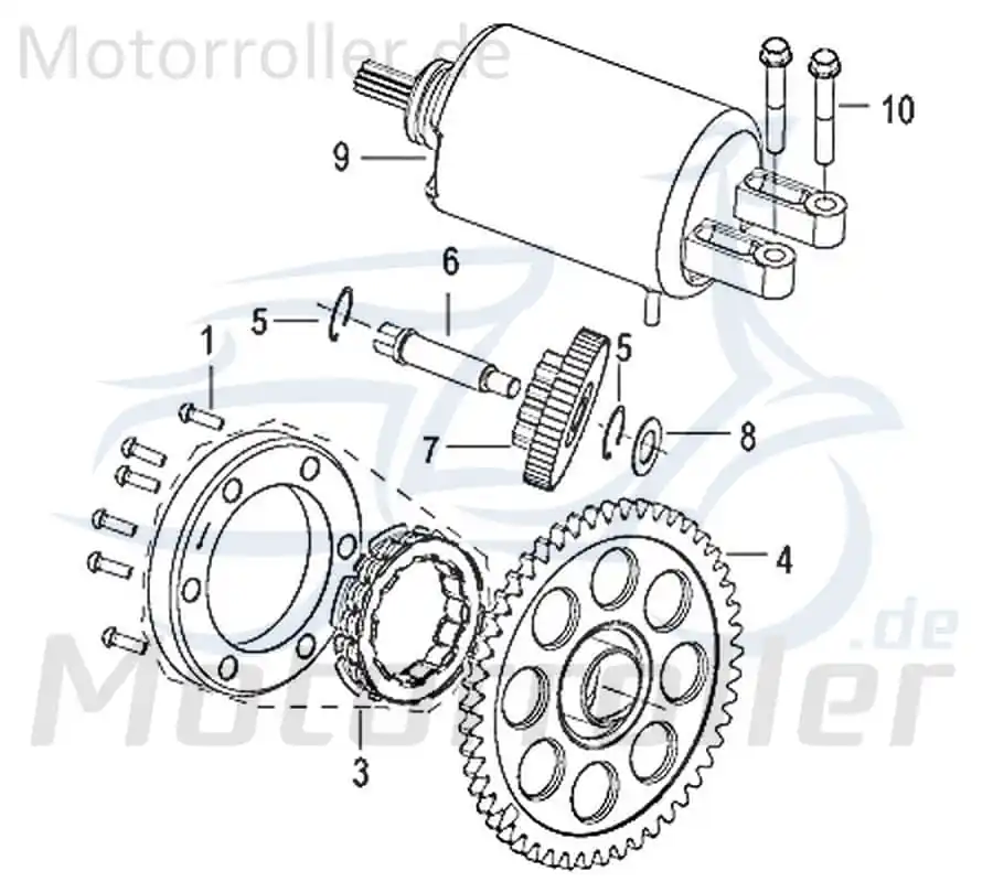 Direkt Vom Hersteller Jonway Insignio 250 DD Welle Anlasser 250ccm 4Takt 750609 Achse Getriebeeingangswelle Antriebsachse Ausgangswelle Getriebeausgangswelle