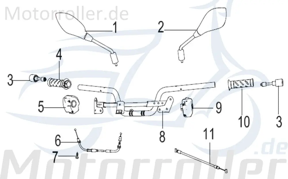 Kreidler Insignio 250 DD Gaszug 250ccm 4Takt 40300N120000 Seilzug Bautenzug Gasseilzug Bauten-Zug Bowden-Zug Gas-Zug Seil-Zug Scooter Direktkauf