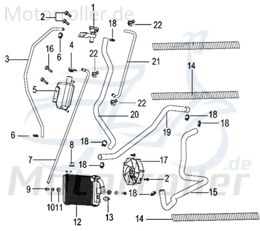 Online Kaufen Kreidler Insignio 250 DD 2.0 Schlauch Kühlwasser 250ccm 4Takt 750665 Kühlwasserschlauch Kühlwasserleitung Scooter