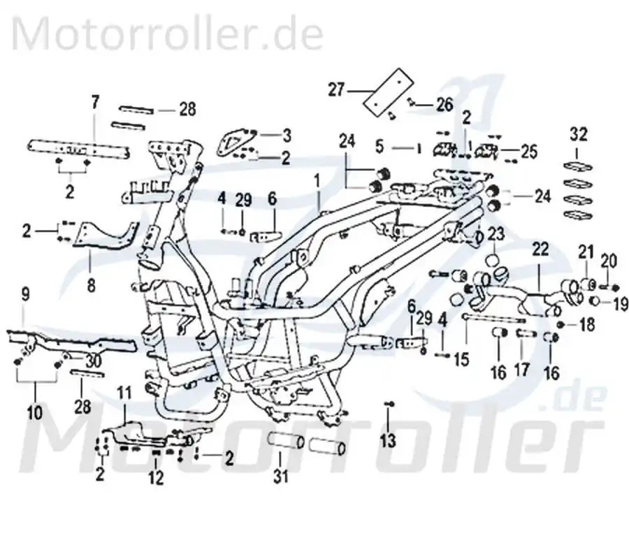 Jonway Insignio 250 DD Schraube Roller 250ccm 4Takt 750693 Motoraufhängung Bundschraube Maschinenschraube Flanschschraube Bund-Schraube Preisknaller