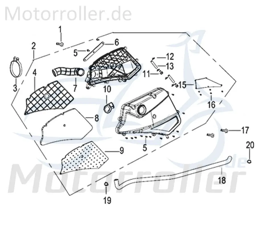 Kreidler Insignio 250 DD 2.0 Ausgangsstutzen Luftfilter 750681 Ansaugschlauch Ansaugrohr 250ccm 4Takt Scooter Ersatzteil Service Zertifiziert