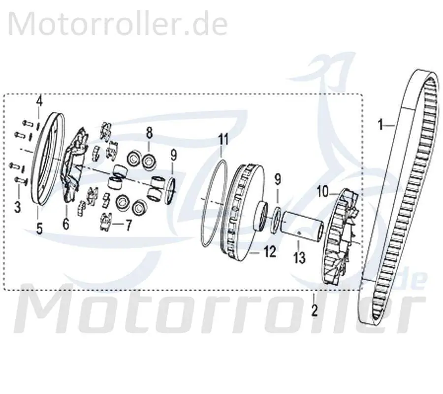 Jonway Insignio 250 DD Fliehkraftrolle 250ccm 4Takt 750724 Variomatik-Gewicht Variorolle Variogewicht Vario-Gewicht Variomatikgewicht Preisknaller