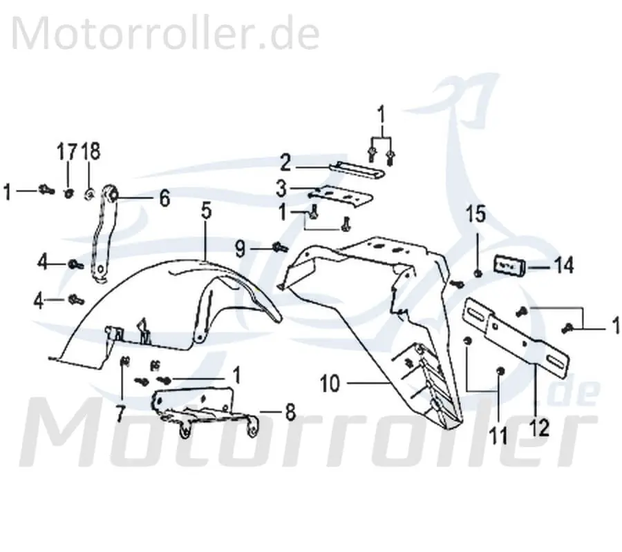 Markenprodukt Jonway Insignio 250 DD Halter Halterung 250ccm 4Takt 750702 Haltebügel Halteblech Halte-Blech Halte-Bügel Scooter Ersatzteil Service