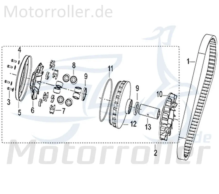 Preis Gesenkt Kreidler Insignio 250 DD 2.0 Variomatikhülse 750729 Buchse Hülse Abstandhülse Variomatikkupplung Fliehkraftkupplung Scooter Original Ersatzteil