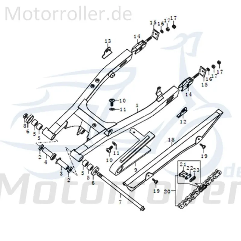 Kreidler STREET 125 DD Kette Roller 125ccm 4Takt 017-134 Steuerkette Antriebskette Nockenwellenkette 125ccm-4Takt Scooter Ersatzteil Super-Preis