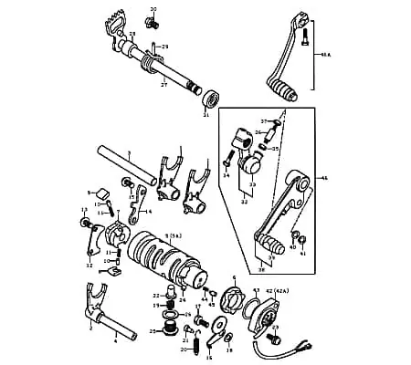 Ausverkauf Anschlagschraube Schaltwelle Rex Supermoto 125 DD Motorrad 89254 125ccm-4Takt Supermoto Enduro 125 Moped Ersatzteil Service Inpektion