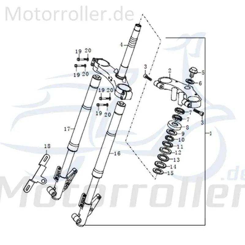 Wochenendangebot Gabelholm rechts schwarz Federbein Vorderradgabel 91519