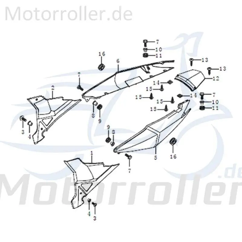 Kreidler SUPERMOTO 125 Abdeckung 125ccm 4Takt 47111QMM4000-022 Kappe Deckel Schutz Verkleidung Platte Cover Blende Schutzhaube Motorrad Preiswert
