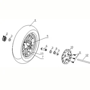 Begrenztes Angebot Rex Capriolo 50 4T Schraube Roller 50ccm 4Takt FIG32B-9 Bundschraube Maschinenschraube Flanschschraube Flansch-Schraube Bund-Schraube