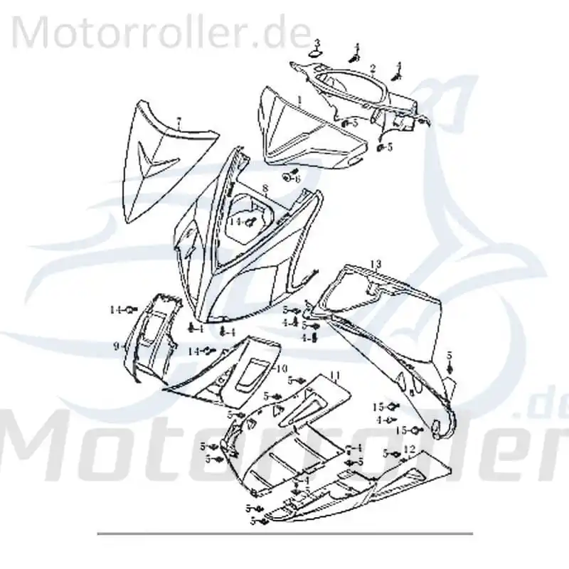 Jonway RMC-G 50 Lenkerverkleidung Roller 50ccm 2Takt 83581 Frontverkleidung Frontschürze Frontmaske Lenkerabdeckung Front-Cover Scooter Direkt Vom Hersteller