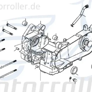 Ausverkauf Rex RS125 Motor Antrieb 125ccm 4Takt Engine QM125T-10H Motor-System komplett Antriebsaggregat Motor-Aggregat Fahrzeugantrieb Scooter