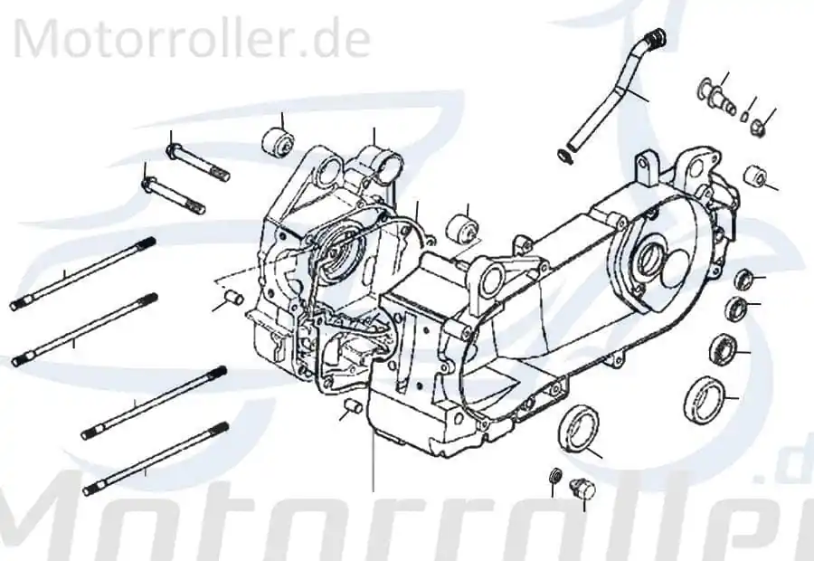 Ausverkauf Rex RS125 Motor Antrieb 125ccm 4Takt Engine QM125T-10H Motor-System komplett Antriebsaggregat Motor-Aggregat Fahrzeugantrieb Scooter