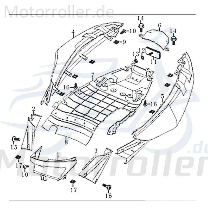 Bestpreis Kreidler Florett RMC-G 50 125 Heckverkleidung rechts rot 83608 Heckabdeckung Seitenverkleidung Seitenabdeckung Original Ersatzteil