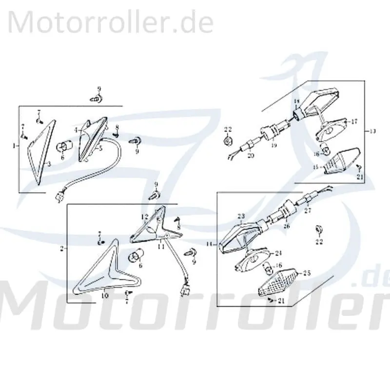 Top-Preis Jonway RMC-G 50 Blinker Signalleuchte 50ccm 2Takt 83569 links rechts vorn hinten Blinklicht Blinkleuchte Fahrtrichtungsanzeiger Winker