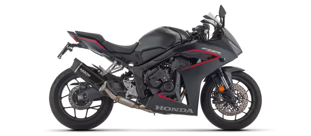 ARROW INDY RACE EVO Komplettanlage Aluminium schwarz passend für Honda CB650R / CBR650R 24–26 Euro 5+ Solange Der Vorrat Reicht