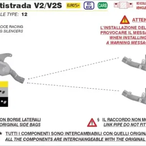Abverkauf ARROW VELOCE Endschalldämpfer Edelstahl Schwarz passend für Ducati Multistrada V2-S 2025