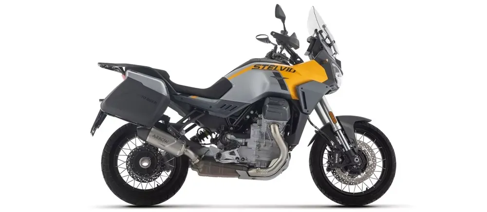 ARROW Indy Race EVO Titan Endschalldämpfer passend für Moto Guzzi V100 Mandello & Stelvio 2025 Heißes Angebot