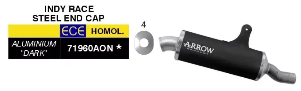 ARROW Indy Race Endschalldämpfer Edelstahl Schwarz passend für Benelli TRK 702 / 702X 2025 Aktuell