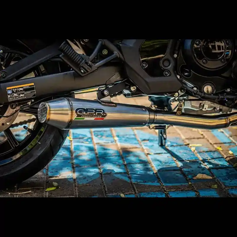 GPR Ultracone Auspuff passend für Kawasaki Vulcan 650 S 2017-2020, homologierte Komplettanlage mit herausnehmbarem db Killer Online Kaufen
