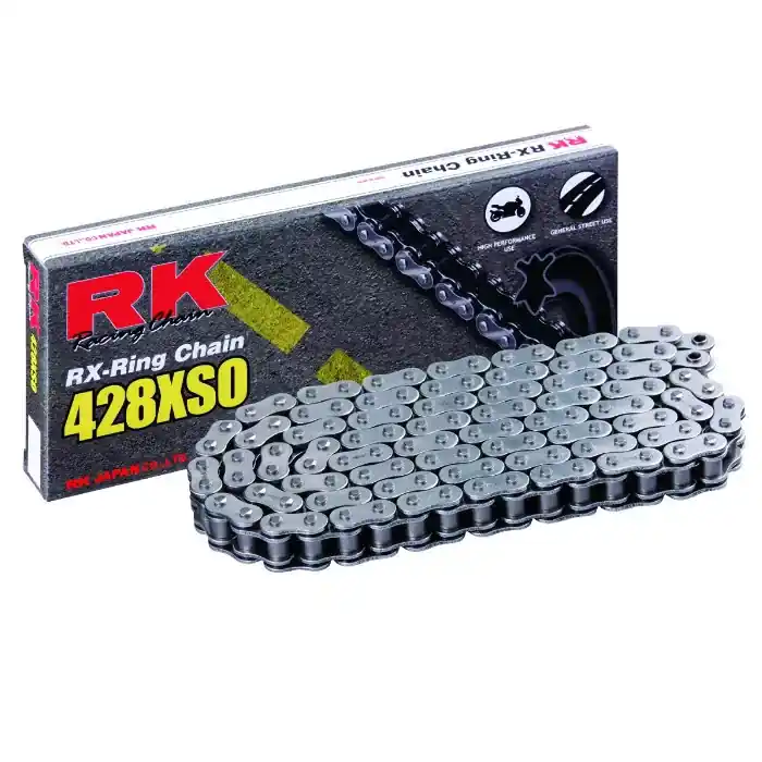 Letzte Chance RK Antriebskette 428XSO 118 Glieder offen mit Clipschloss passend für Honda CBF 125, Yamaha YBR 125