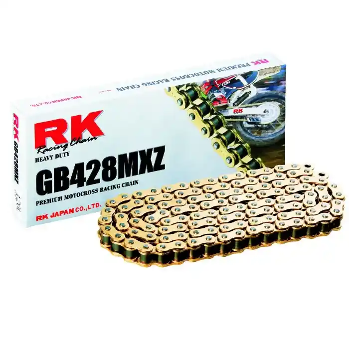 Saisonangebot RK Antriebskette 428MXZ 118 Glieder Gold offen mit Clipschloss