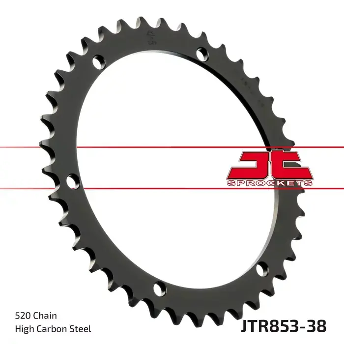 Geprüft Kettenrad 38Z 520 Innen Ø 152 Lochkreis 175 passend für Yamaha TT 600, WR 400 F, YZ 490, Kreidler Mustang